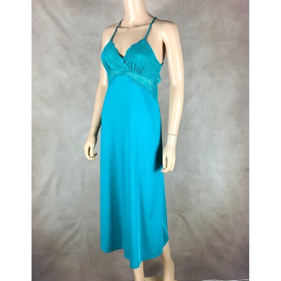 INC Chemise Full Length Nightgown, Tropical Green NWT XS - Picture 1 of 11